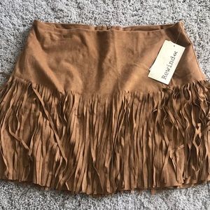 Fringe mini skirt